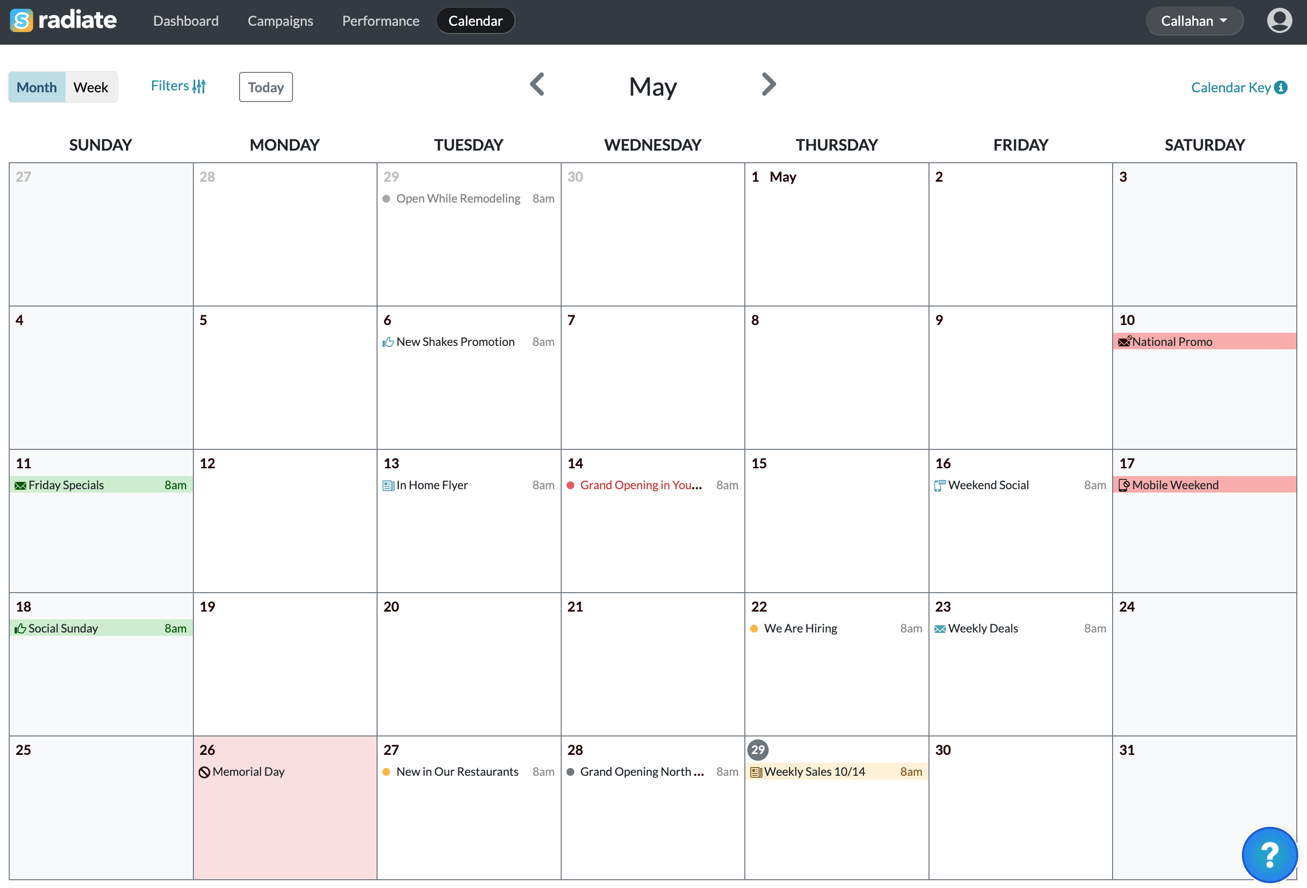screenshot of Sageflo Radiate